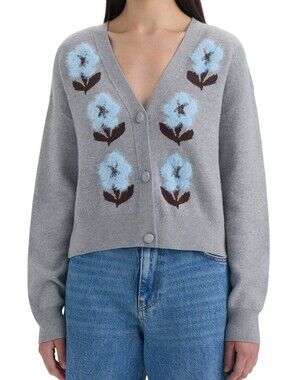 NWT "NVLT" V-Neck Jacquard Cardigan Woman's Size Medium